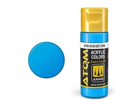 AMMO MIG ATOM akriliniai dažai Deep Cyan 20 ml, 20109