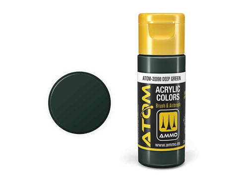 AMMO by MIG ATOM akriliniai dažai Deep Green (giliai žalia), 20 ml (20098)
