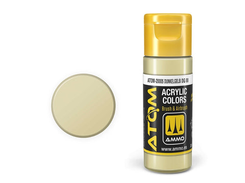 AMMO MIG ATOM akriliniai dažai Dunkelgelb DG III, 20 ml (20005)
