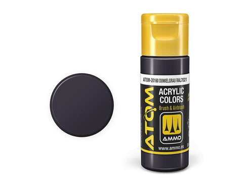 AMMO MIG ATOM akriliniai dažai Dunkelgrau RAL 7021, 20 ml (20160)