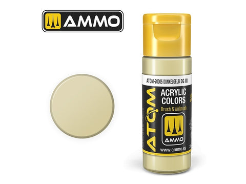 AMMO MIG ATOM akriliniai dažai Dunkelgelb DG III, 20 ml (20005)