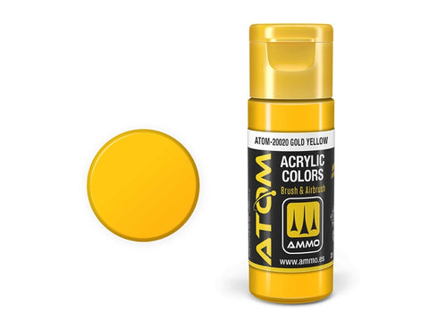 AMMO MIG ATOM akriliniai dažai Auksinė geltona 20 ml (20020)