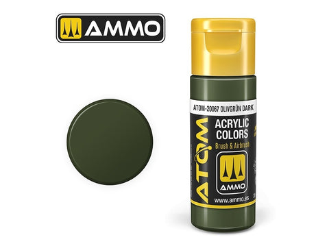AMMO MIG ATOM akriliniai dažai Tamsi alyvuogių žalia, 20 ml (20067)