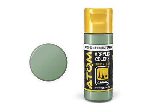 AMMO MIG ATOM akriliniai dažai – Interjero šviesiai žalia, 20 ml (20128)