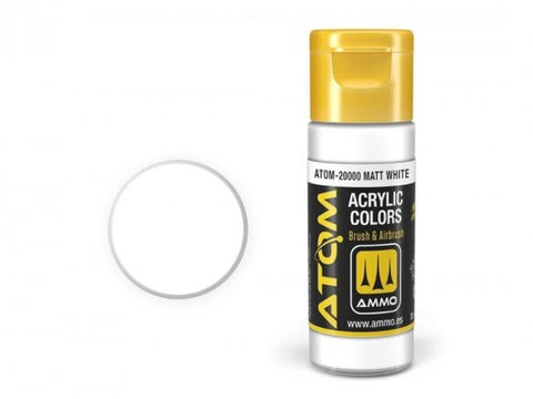 AMMO by MIG ATOM akriliniai dažai Matinė balta 20 ml (20000)