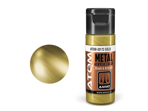 AMMO MIG ATOM akriliniai dažai Metallic Gold 20 ml (20172)