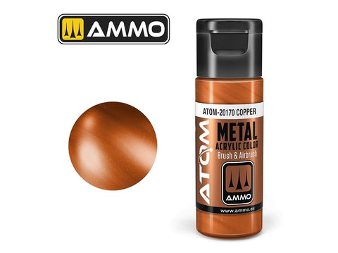 AMMO MIG ATOM akriliniai dažai – vario metalikas, 20 ml (20170)