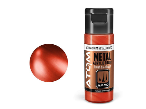 AMMO MIG ATOM akriliniai dažai – metalinė raudona, 20 ml (20174)