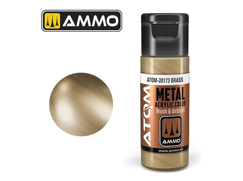AMMO MIG ATOM akriliniai dažai – metalik žalvaris, 20 ml (20173)