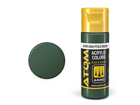 AMMO MIG ATOM akriliniai dažai Ftalo žalia, 20 ml (20094)