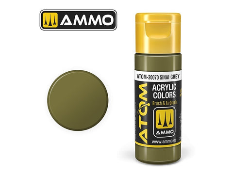 AMMO MIG ATOM akriliniai modelių dažai Sinai Grey 20 ml (20070)