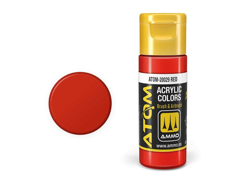 Akriliniai dažai AMMO MIG ATOM Scarlet Red 20 ml (20028)