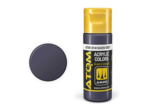 ATOM akriliniai dažai modeliams Shadow Grey 20 ml – teptukui ir aerografui