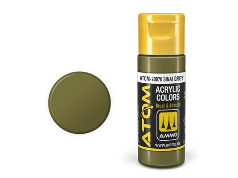 AMMO MIG ATOM akriliniai modelių dažai Sinai Grey 20 ml (20070)