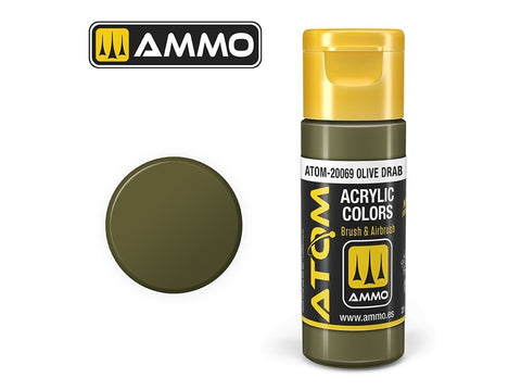 AMMO MIG ATOM akriliniai dažai Olive Drab 20 ml (20069)