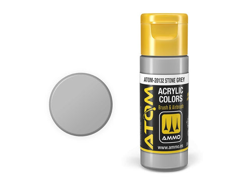 AMMO MIG ATOM akriliniai dažai Stone Grey Akmens pilka 20 ml (20132)