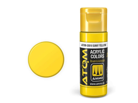 AMMO MIG ATOM akriliniai dažai Sunny Yellow, 20 ml (20019)