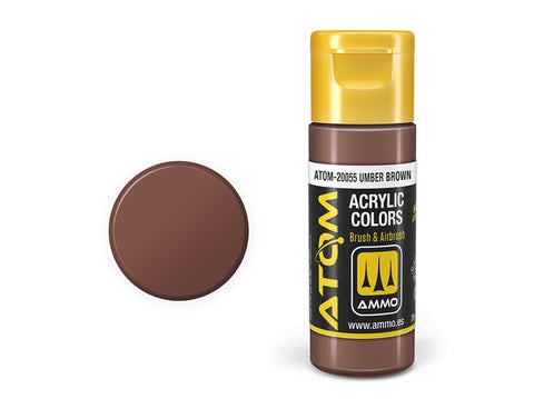 AMMO MIG ATOM akriliniai dažai Umber Brown, 20 ml (20055)