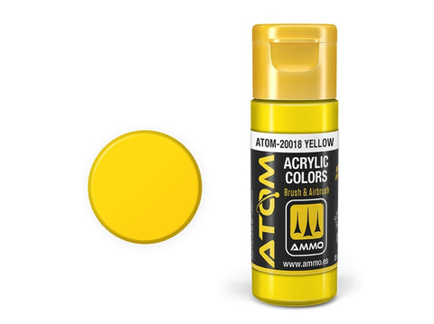 AMMO MIG ATOM akriliniai dažai geltona 20018, 20 ml