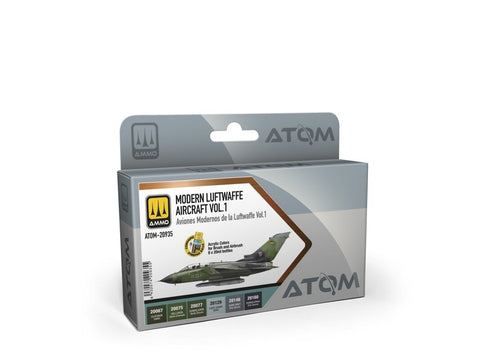 AMMO MIG ATOM akriliniai dažai – Moderni Luftwaffe lėktuvams Vol.1, 6×20 ml