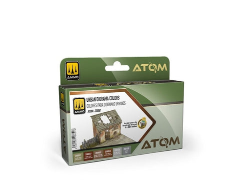 AMMO MIG ATOM akriliniai dažai dioramoms „Urban Diorama“ rinkinys