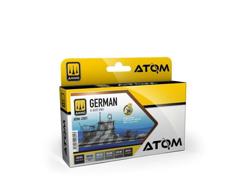 AMMO by MIG ATOM akrilinių dažų rinkinys – Vokiečių U-Boat WWII, 20801