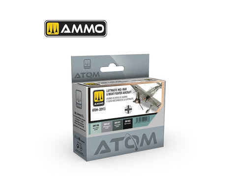 AMMO MIG ATOM akriliniai dažai Luftwaffe RLM 74/75/76 rinkinys