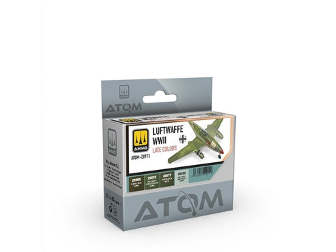 AMMO MIG ATOM akrilinių dažų rinkinys Luftwaffe WWII vėlyvos spalvos (20911)
