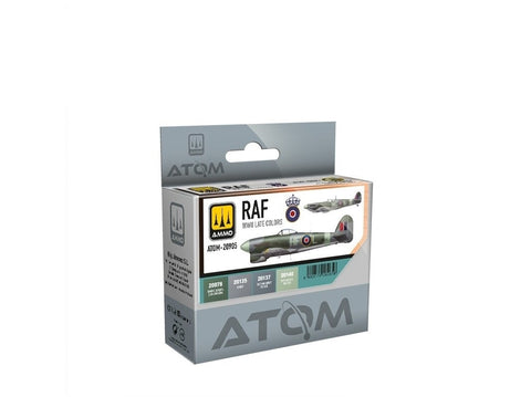 AMMO MIG ATOM akrilinių dažų rinkinys RAF WWII vėlyvos spalvos, 4 vnt (20905)
