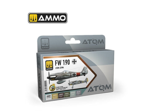 AMMO MIG ATOM akrilinių dažų rinkinys FW 190 RLM, 6x20 ml (20904)