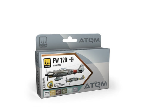 AMMO MIG ATOM akrilinių dažų rinkinys FW 190 RLM, 6x20 ml (20904)