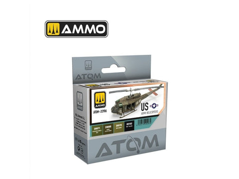 AMMO MIG ATOM akrilinių dažų rinkinys – JAV armijos sraigtasparniams 20906