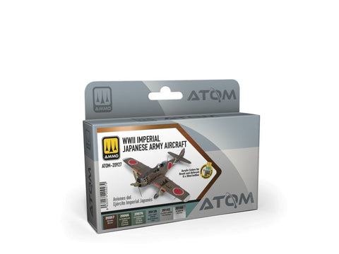 AMMO MIG ATOM akrilinių dažų rinkinys IJA WWII lėktuvams, 6 spalvos (20927)