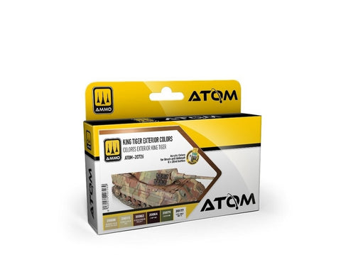 AMMO MIG ATOM akrilinių dažų rinkinys King Tiger išorei ir kamufliažui 20726