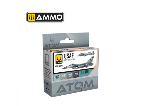 AMMO ATOM akriliniai dažai USAF pilkiems reaktyviniams lėktuvams 4x20ml