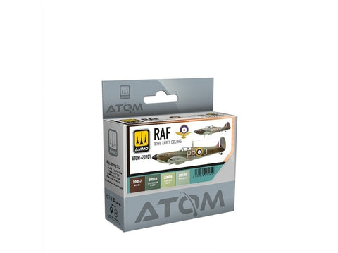 AMMO MIG ATOM akrilinių dažų rinkinys RAF WWII ankstyvieji atspalviai 20901