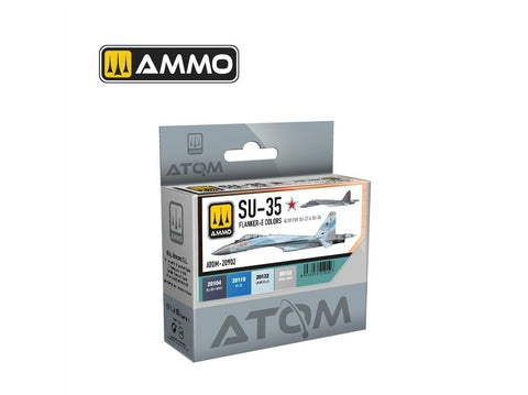 AMMO MIG ATOM akrilinių dažų rinkinys SU-35 Flanker-E/SU-27/SU-34, 4 spalvos