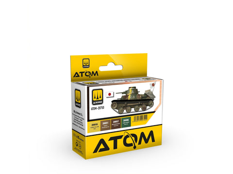 AMMO MIG ATOM WWII Japonų Armijos Tankų Akrilinių Dažų Rinkinys