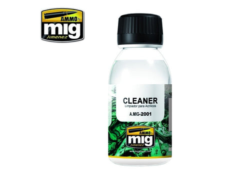AMMO MIG Cleaner akrilinių dažų valiklis teptukams ir aerografams, 100 ml