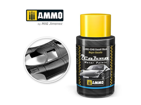 AMMO MIG Cobra Motor dažai Basalt Black, matiniai, 30 ml (0348)