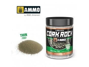 AMMO MIG kamštinės akmenų granulės Stone Grey Thin, 100 ml
