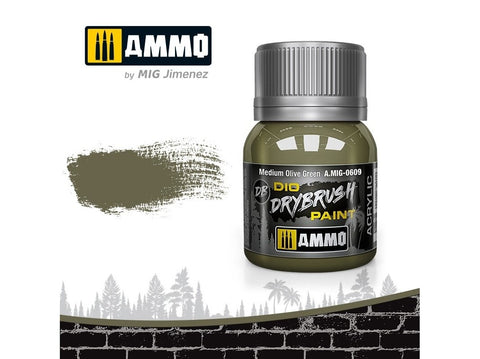 AMMO MIG DRYBRUSH sendinimo dažai alyvuogių žalia 40ml
