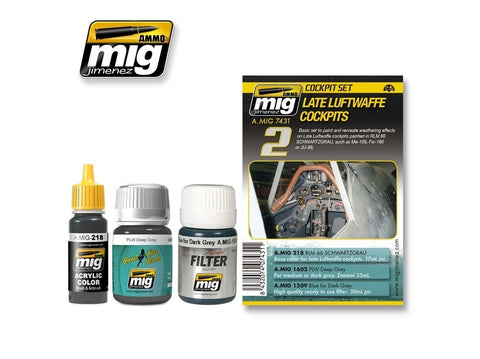 AMMO MIG sendinimo rinkinys vėlyvų Luftwaffe lėktuvų kabinoms RLM 66, 7431