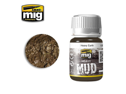 AMMO MIG Heavy Earth MUD emalio tekstūrinis purvas, 35 ml (1704)