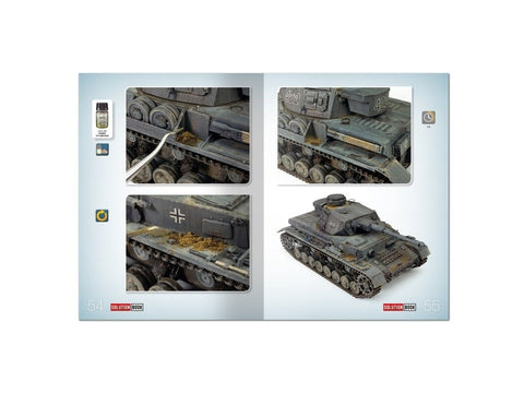 AMMO MIG WWII vokiečių Panzer Grey dažymo vadovas modeliams (4 kalbos)