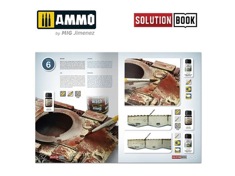 AMMO MIG SOLUTION BOOK: rūdžių dažymo vadovas, daugiakalbis, 6519
