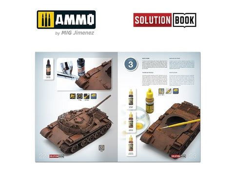 AMMO MIG SOLUTION BOOK: rūdžių dažymo vadovas, daugiakalbis, 6519
