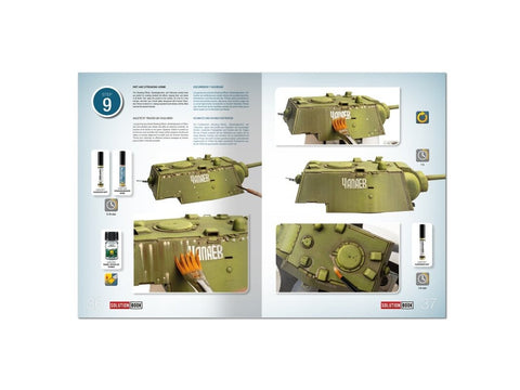 AMMO MIG Solution Book 37 – WWII 4BO Green Vehicles dažymo vadovas 6608
