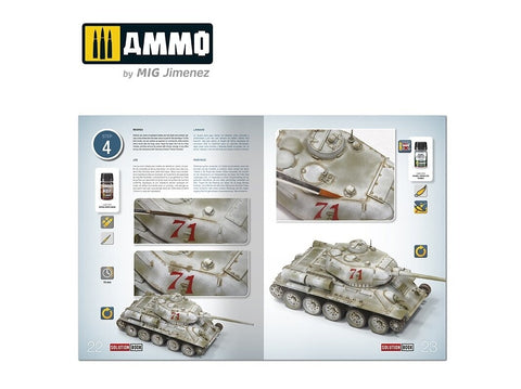 AMMO MIG Solution Book 20: WWII sovietinių žiemos kamufliažo dažymo gidas 6603