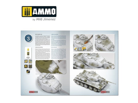 AMMO MIG Solution Book 20: WWII sovietinių žiemos kamufliažo dažymo gidas 6603